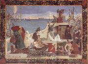 Pierre Puvis de Chavannes Marseilles,Gateway to the Orient France oil painting artist